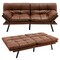 Convertible Memory Foam Futon Sofa Bed with Adjustable Armrest